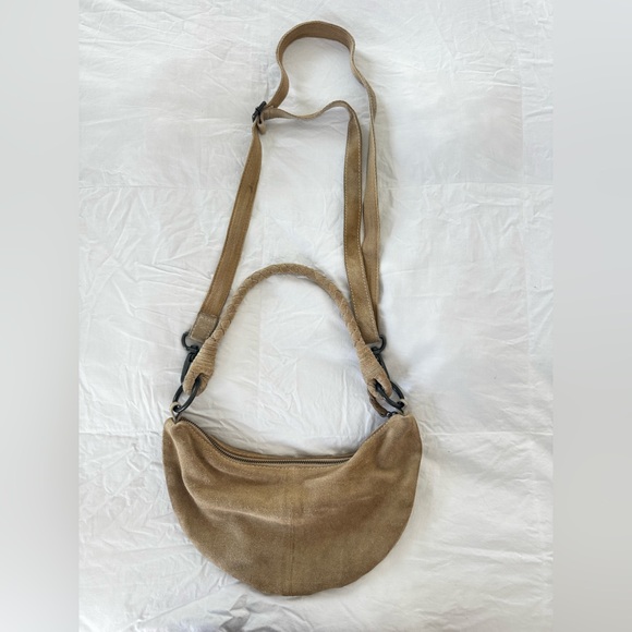 Free People Beige Suede Moon Shoulder Bag 🌙 - Picture 2 of 9